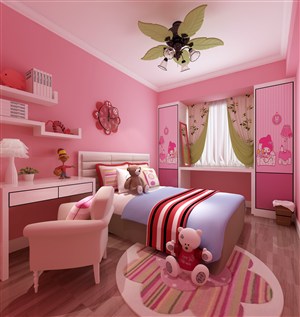 现代风格粉嫩粉嫩卧室装修效果图