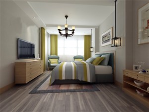 现代风格小卧室装修效果图