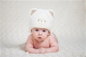 小熊头可爱宝宝图片