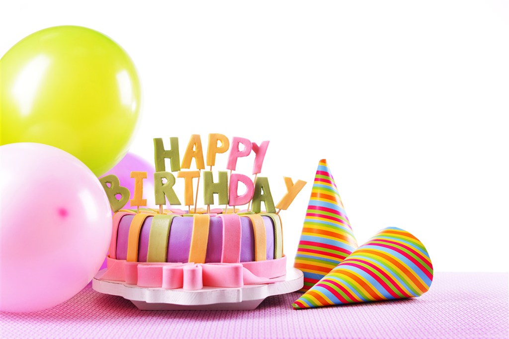 生日快乐粉红小女孩蛋糕