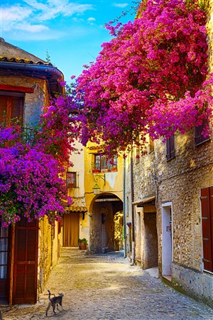 歐洲美麗小鎮風景圖片
