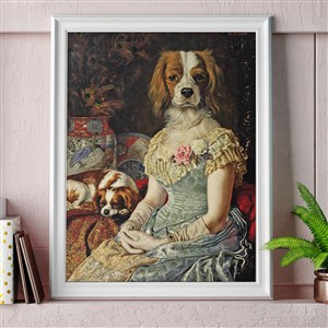 现代复古油画拟人宠物狗图片