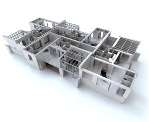 正在搭建的3d房屋模型高清圖片