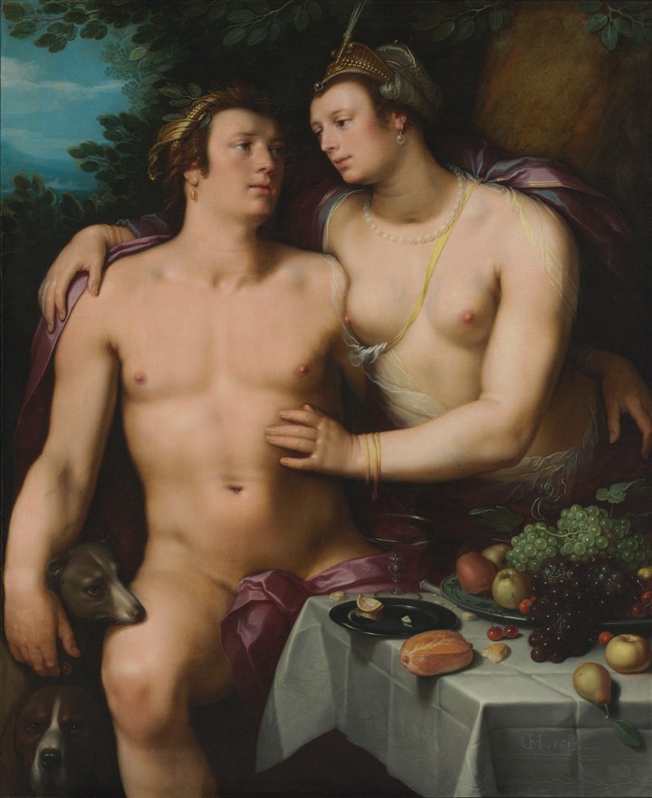 欧美男女裸体人体艺术油画图片