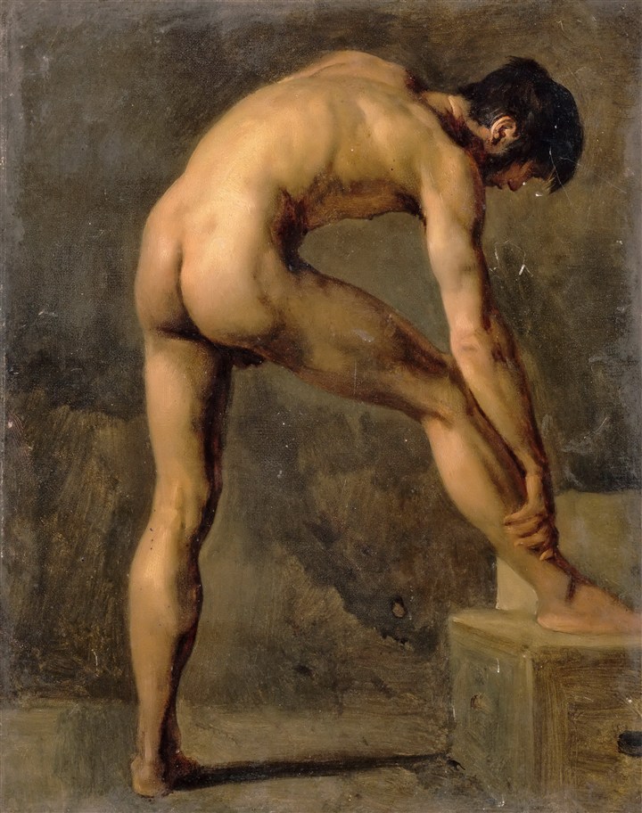 男人人体艺术油画图片