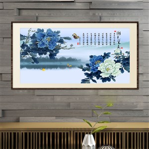 国色天香-工笔手绘国画花卉装饰画