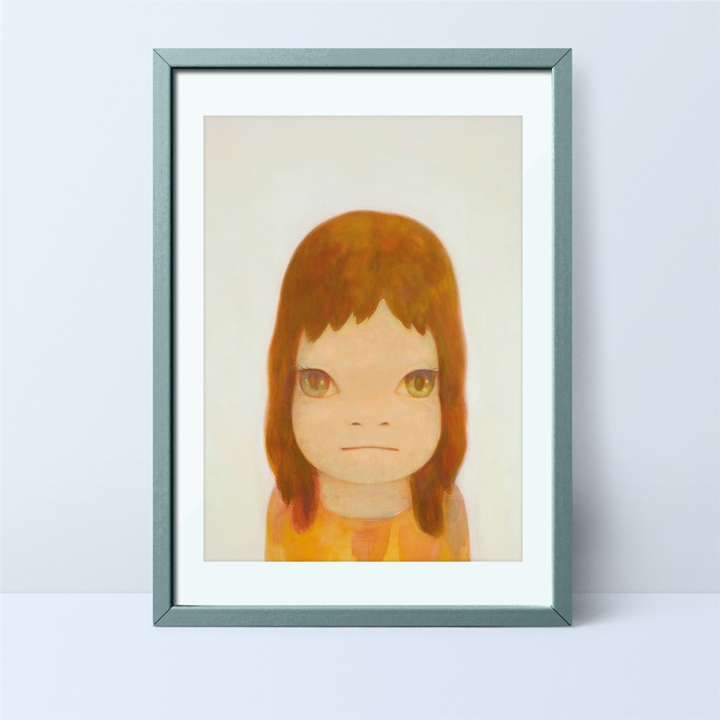奈良美智-手绘橙色小女孩图片