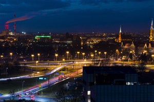 波兰城市夜景