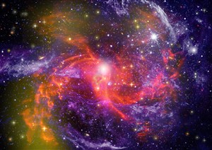 奇幻紫色星座星空背景高清图片