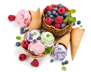 蓝莓覆盆子冰淇淋