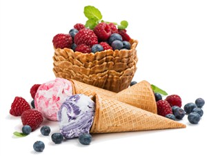 覆盆子蓝莓冰淇淋雪糕