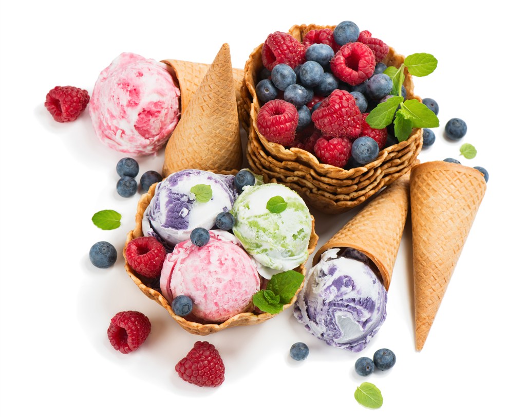 蓝莓覆盆子冰淇淋