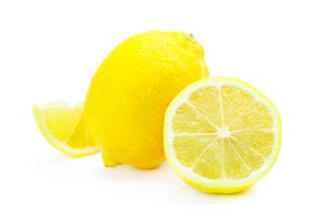 黄色柠檬片特写高清摄影图片