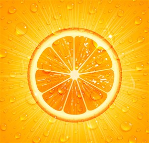 矢量橙汁水果背景